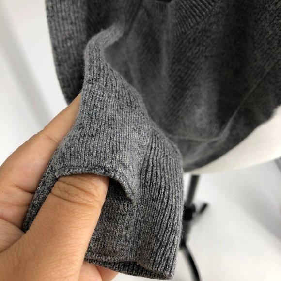 Lululemon Heathered Medium Grey / Slate Cabin Yogi Wrap Reversible, Hooded, ~M - Picture 13 of 16